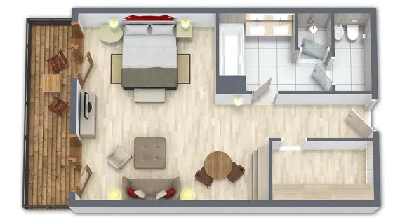 Floor plan of the Junior Suite Ifen