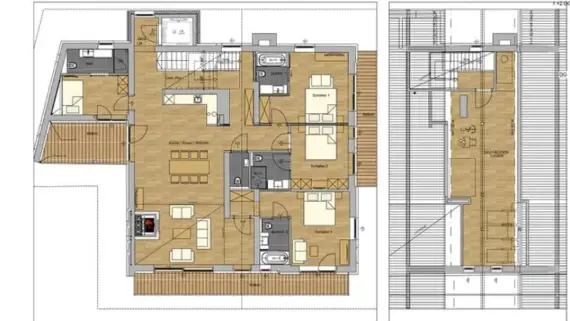 Floor plan of the fifth apartment in Thurnher's Residences.
