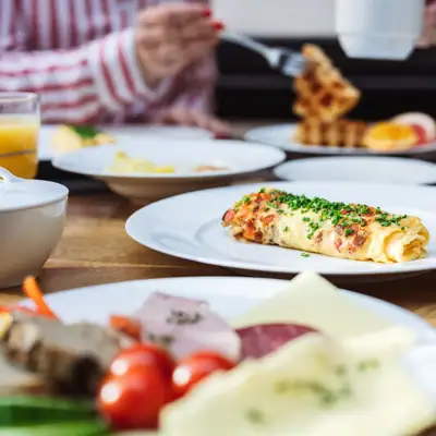 Frühstückstisch im Gothischen Haus 
