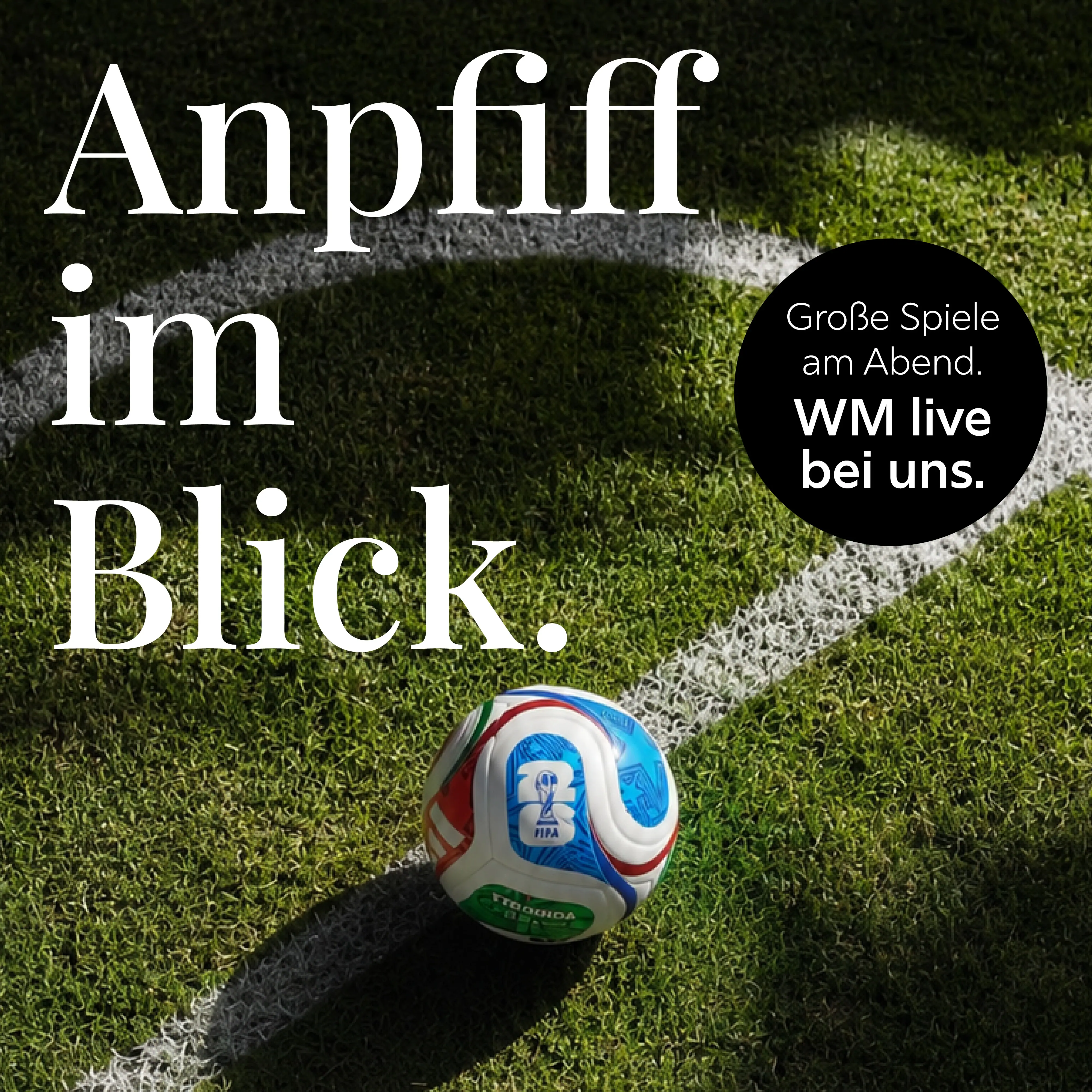 Bild von Fußball auf dem Rasen