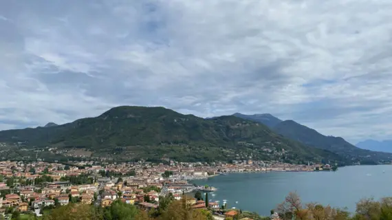 View of the town of Salo and Lake Garda